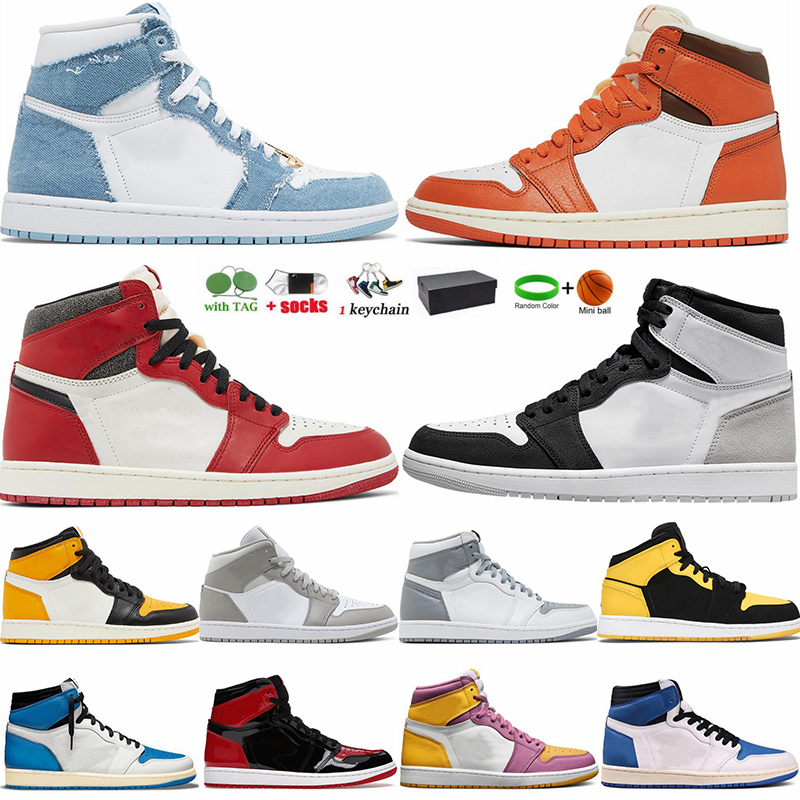 Jumpman 1 Basketball shoes OG Denim High 1S UNC Patent Leather Hyper Royal Mocha Homage Yellow Toe University Blue Starfish Designer Sneakers Trainers, 17
Jumpman 1 Basketball shoes OG Denim High 1S UNC Patent Leather Hyper Royal Mocha Homage Yellow Toe University Blue Starfish Designer Sneakers Trainers, 17