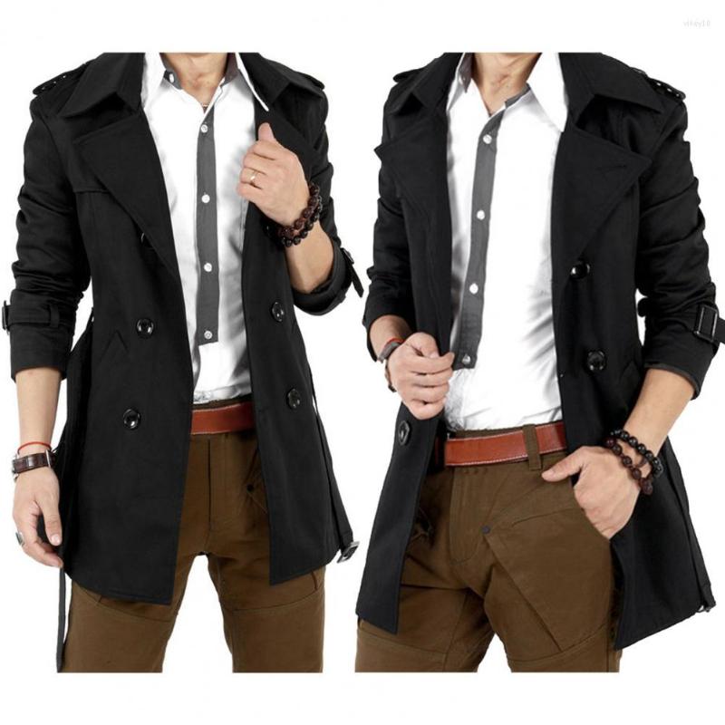 Men's Trench Coats Slim Men Cardigan Coat Turn-down Collar Jacket Men's Windbreaker Vintage Double-breasted Autumn Long Male Overcoat, Black
Men's Trench Coats Slim Men Cardigan Coat Turn-down Collar Jacket Men's Windbreaker Vintage Double-breasted Autumn Long Male Overcoat, Black