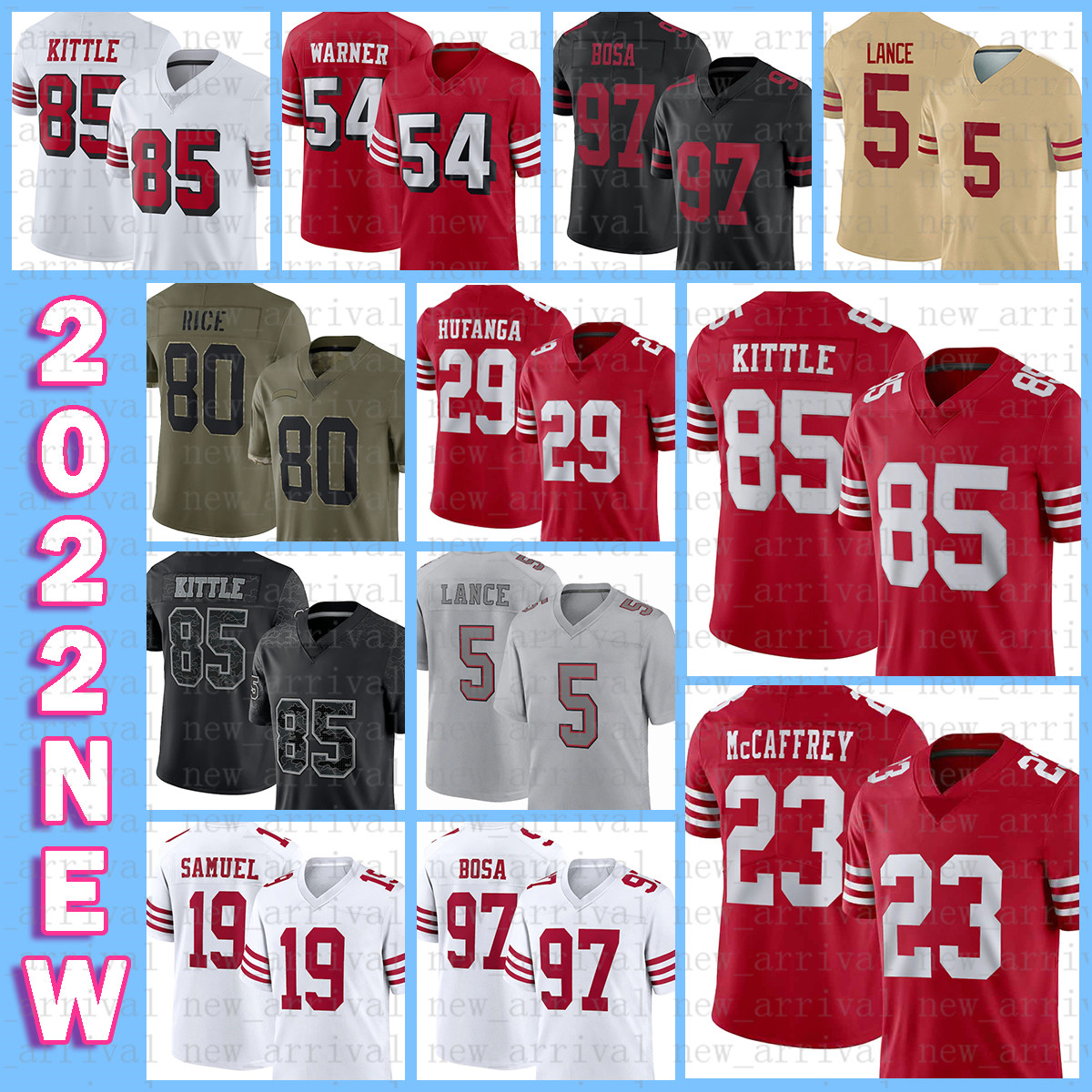 George Kittle Football Jersey Christian McCaffrey Nick Bosa Trey Lance Deebo Samuel Talanoa Hufanga Fred Warner Brandon Aiyuk 49ers Robbie Gould Jerry Rice, Youth(size:s-xl)-49r
George Kittle Football Jersey Christian McCaffrey Nick Bosa Trey Lance Deebo Samuel Talanoa Hufanga Fred Warner Brandon Aiyuk 49ers Robbie Gould Jerry Rice, Youth(size:s-xl)-49r