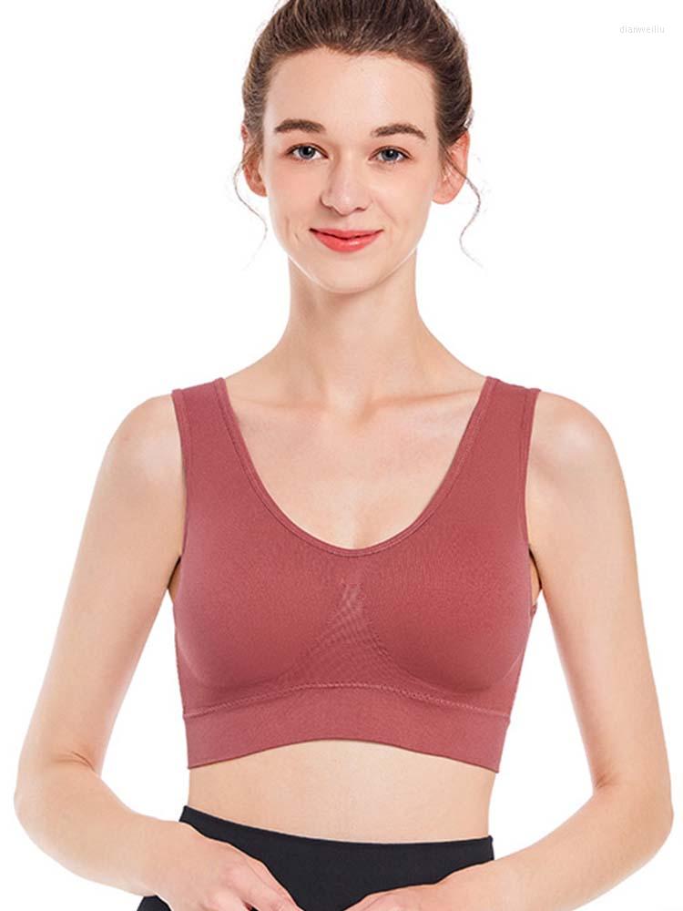 Yoga Outfit Women's Seamless Bra No Pad Brassiere Underwear Chest Sleep Sports Vest Big Size Top Cotton Bralette, Yellow
Yoga Outfit Women's Seamless Bra No Pad Brassiere Underwear Chest Sleep Sports Vest Big Size Top Cotton Bralette, Yellow