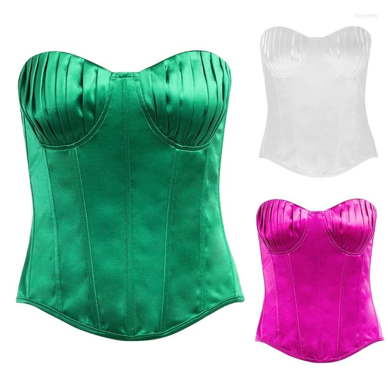 Belts Girls Top Corset Bustier Women Overbust Satin Bodyshaper Clubwear Bodice, White
Belts Girls Top Corset Bustier Women Overbust Satin Bodyshaper Clubwear Bodice, White