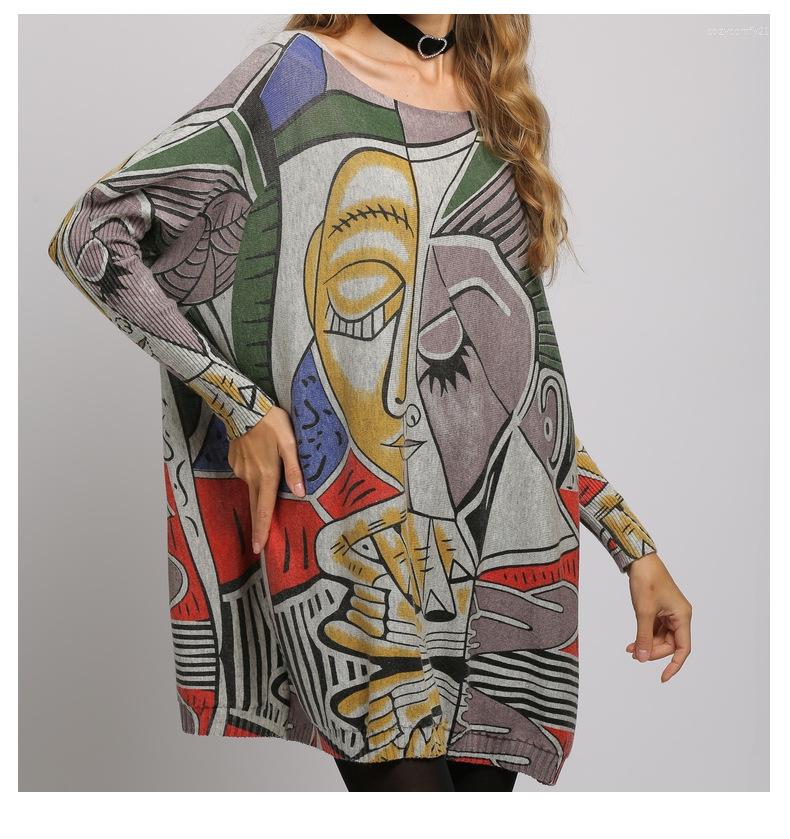 Women's Sweaters Women Cashmere Sweater Loose Pullover Largo Mujer Pulls Femme Printed Knitting Long Batwing Top For Plus Size, Gray
Women's Sweaters Women Cashmere Sweater Loose Pullover Largo Mujer Pulls Femme Printed Knitting Long Batwing Top For Plus Size, Gray