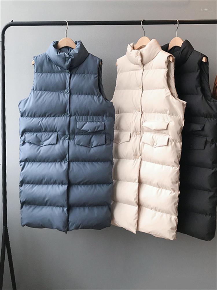 Women' Vests Syiwidii Autumn Winter 2022 Long Vest Jacket Women Korean Fashion Thicken Warm Sleeveless Slim Fit Elegant Puffer Coat, Beige
Women' Vests Syiwidii Autumn Winter 2022 Long Vest Jacket Women Korean Fashion Thicken Warm Sleeveless Slim Fit Elegant Puffer Coat, Beige