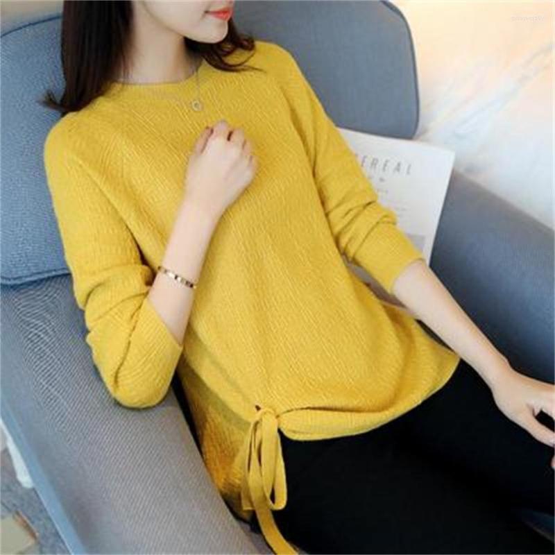 Women' Sweaters Autumn And Winter Lace-up Sweater Long-Sleeved Pullover Loose Knit Short Bottoming Shirt Coat Top H1295, Green
Women' Sweaters Autumn And Winter Lace-up Sweater Long-Sleeved Pullover Loose Knit Short Bottoming Shirt Coat Top H1295, Green