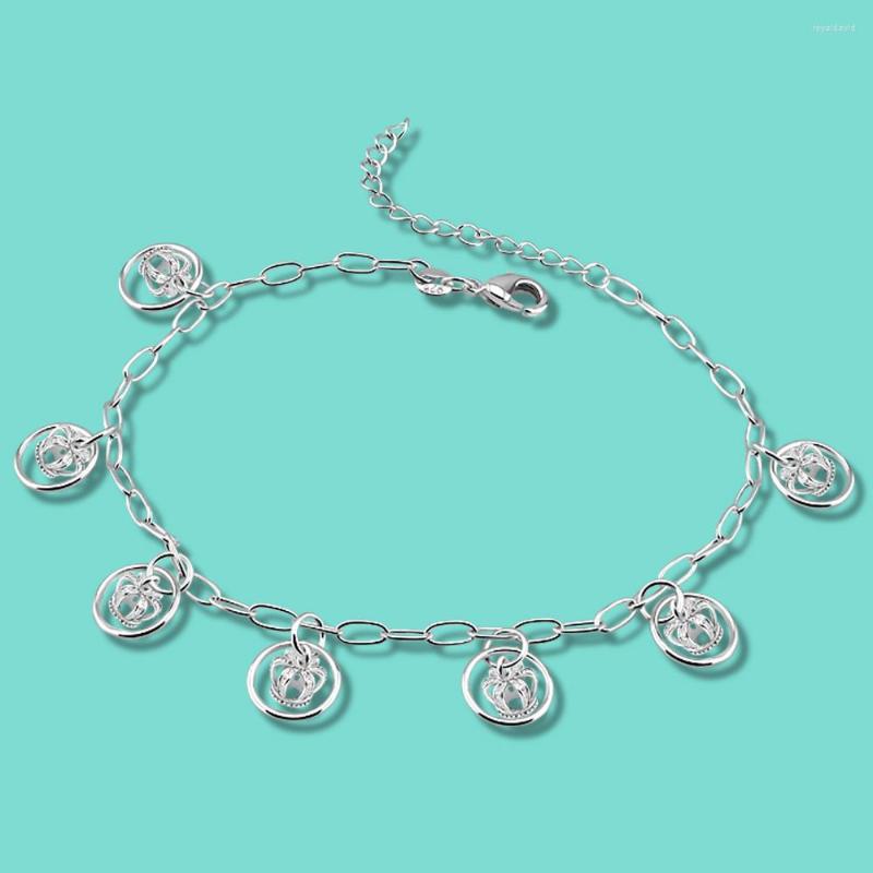 Anklets Women's 925 Sterling Silver Cute Crown Pendant Femal Chains 28cm Summer Body Jewelry Birthday Gift 
Anklets Women's 925 Sterling Silver Cute Crown Pendant Femal Chains 28cm Summer Body Jewelry Birthday Gift