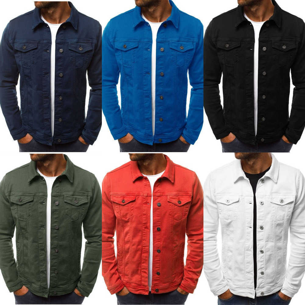 Men's New Solid Color Fashion Cargo Jacket Veste Jean Fille Slim Multi-pocket Button Lapel Jacket Six Kinds of Color X0710, Navy
Men's New Solid Color Fashion Cargo Jacket Veste Jean Fille Slim Multi-pocket Button Lapel Jacket Six Kinds of Color X0710, Navy