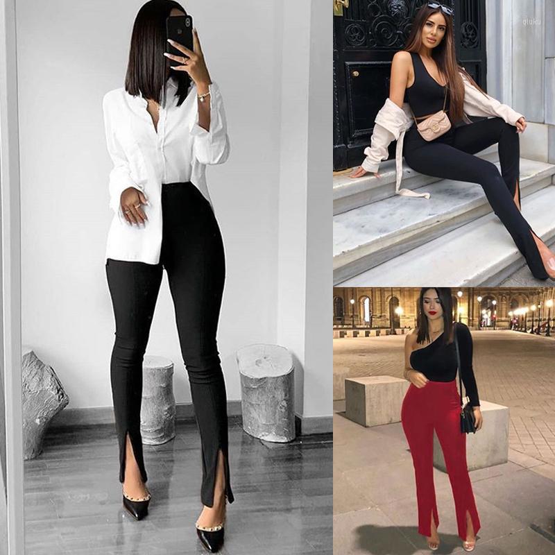 Women' Pants Office Lady Skinny Fit Stretchy Flare With Slits Women Solid High Waist Push Up Buttom Ankle Length Trousers, Black
Women' Pants Office Lady Skinny Fit Stretchy Flare With Slits Women Solid High Waist Push Up Buttom Ankle Length Trousers, Black