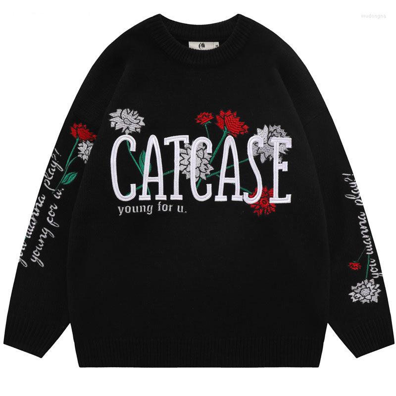 Men's Sweaters Men Knitted Sweater Harajuku Embroidery Floral Letter Jumpers Autumn Fashion Hip Hop Casual Cotton Pullover, Black
Men's Sweaters Men Knitted Sweater Harajuku Embroidery Floral Letter Jumpers Autumn Fashion Hip Hop Casual Cotton Pullover, Black