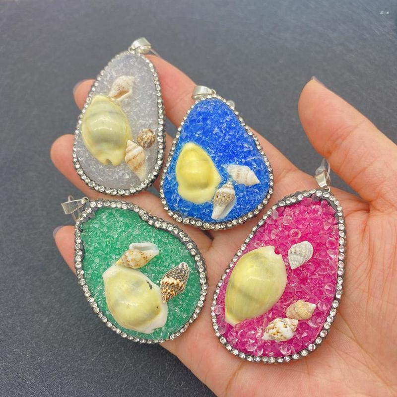 Charms Natural Stone Crystal Pendant Irregular Shape Conch Shell Rhinestone DIY Necklace Jewelry Making Designer Charm
Charms Natural Stone Crystal Pendant Irregular Shape Conch Shell Rhinestone DIY Necklace Jewelry Making Designer Charm