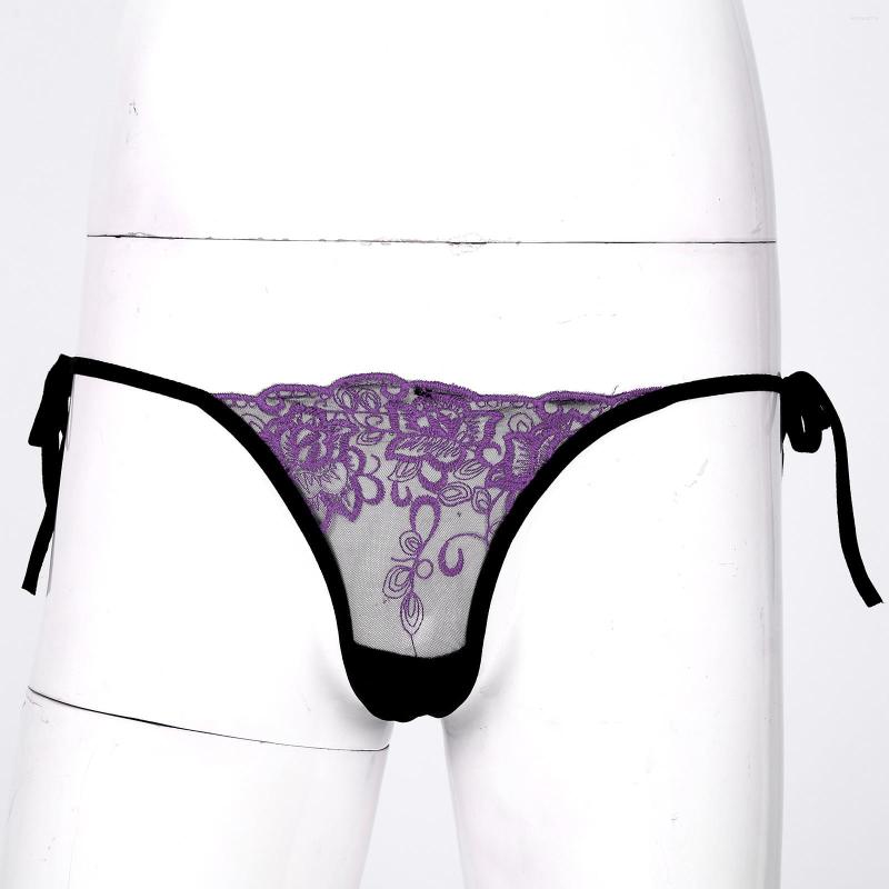 Men's G Strings Mens Lingerie Flower Embroidered See-through Mesh Briefs Adjustable Lace-up Elastic Waistband Underpants Low Waist Sissy, Black
Men's G Strings Mens Lingerie Flower Embroidered See-through Mesh Briefs Adjustable Lace-up Elastic Waistband Underpants Low Waist Sissy, Black