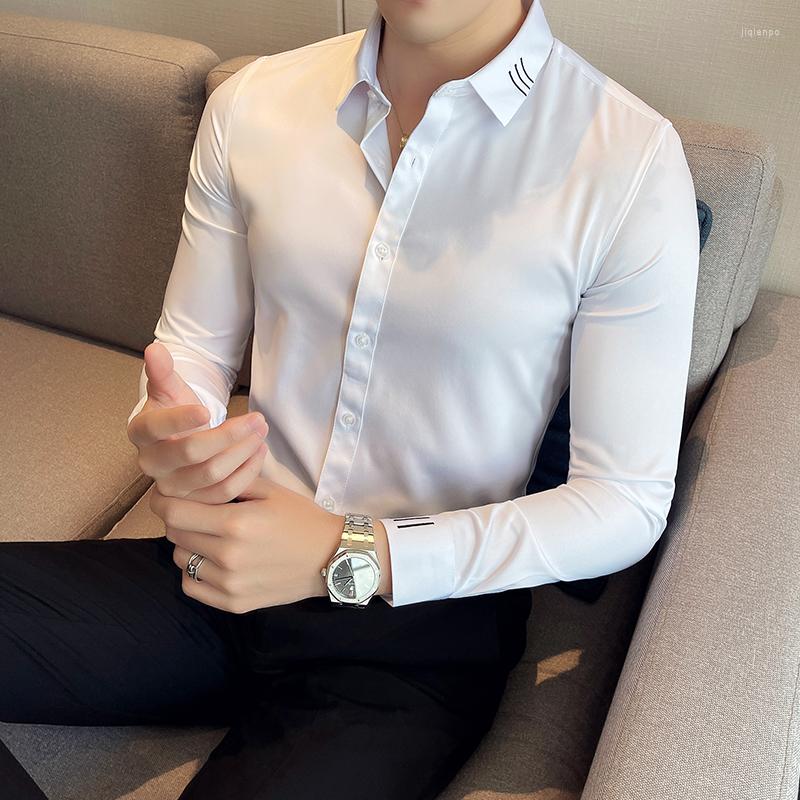 Men's Casual Shirts Men's Long Sleeve Slim Fit Dress 2022 Classic Business Solid Color Shirt Chemise Homme Streetwear Social Blouse, White
Men's Casual Shirts Men's Long Sleeve Slim Fit Dress 2022 Classic Business Solid Color Shirt Chemise Homme Streetwear Social Blouse, White