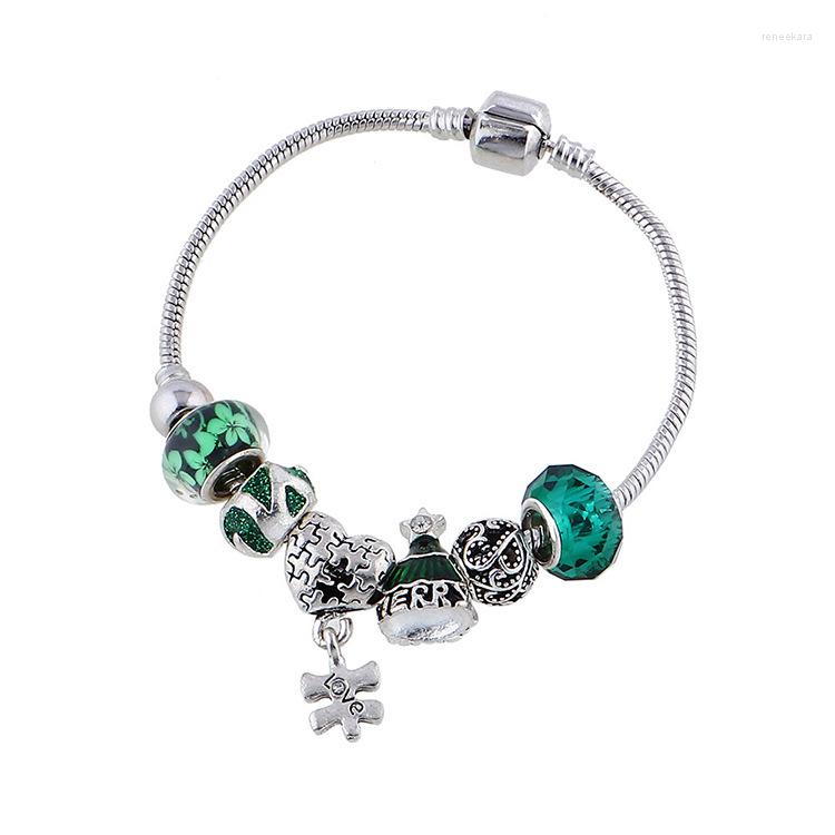 Strand Fashion DIY Beaded Christmas Tree Bracelet Girl Heart Green Style Letter Charm Bracelets For Women Jewelry Bangel
Strand Fashion DIY Beaded Christmas Tree Bracelet Girl Heart Green Style Letter Charm Bracelets For Women Jewelry Bangel