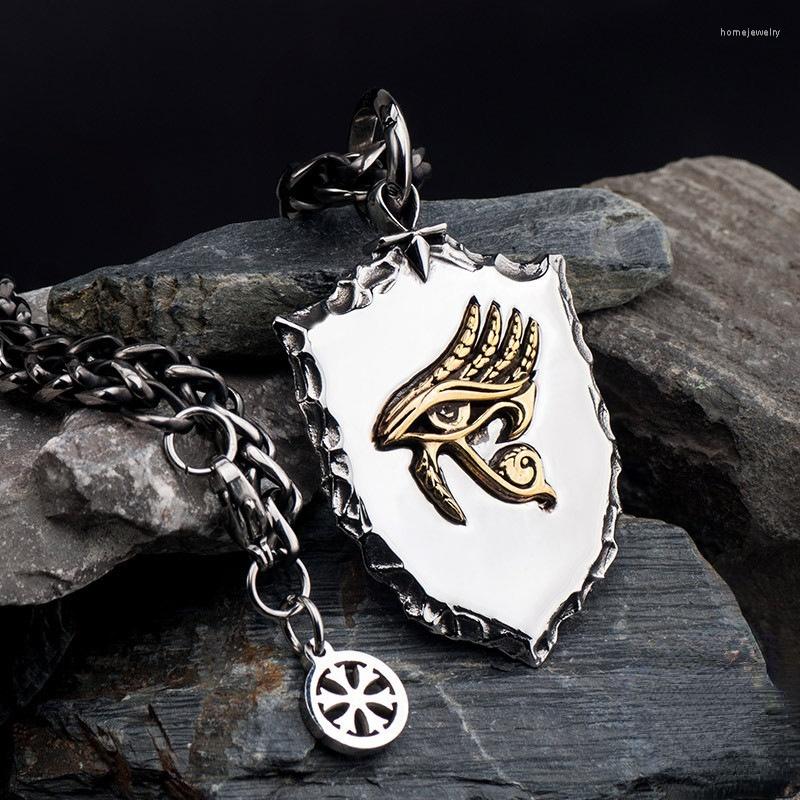 Pendant Necklaces Megin D Vintage Punk Personality Eye Of Horus Titanium Steel For Men Women Couple Friend Fashion Gift Jewelry
Pendant Necklaces Megin D Vintage Punk Personality Eye Of Horus Titanium Steel For Men Women Couple Friend Fashion Gift Jewelry