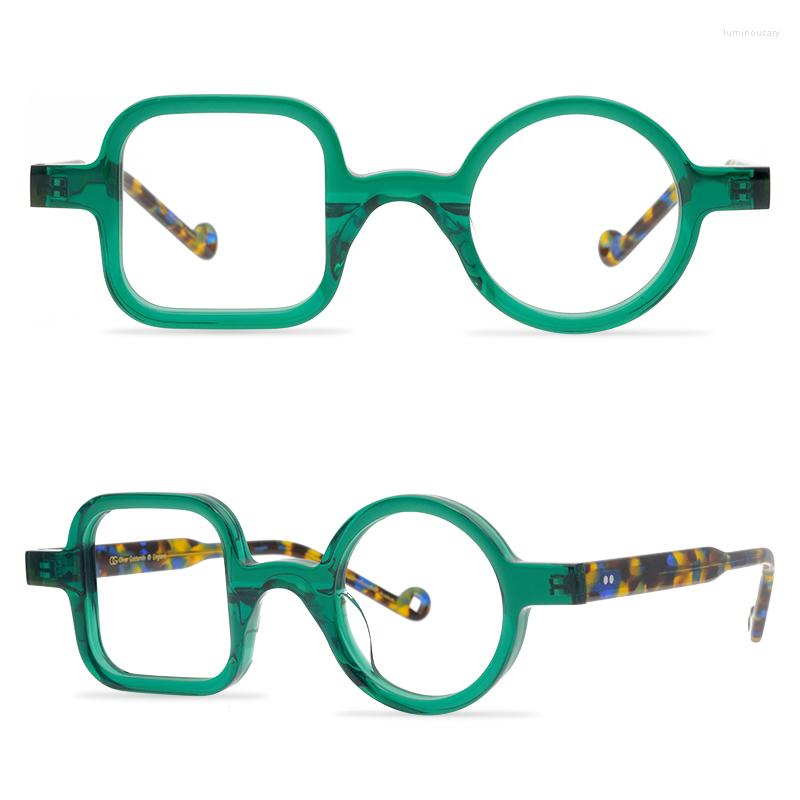 Sunglasses Frames Personalized Glasses Frame Fashion Steampunk Gafas Asymmetric High Quality Vintage Acetate Designer Green Transparent
Sunglasses Frames Personalized Glasses Frame Fashion Steampunk Gafas Asymmetric High Quality Vintage Acetate Designer Green Transparent