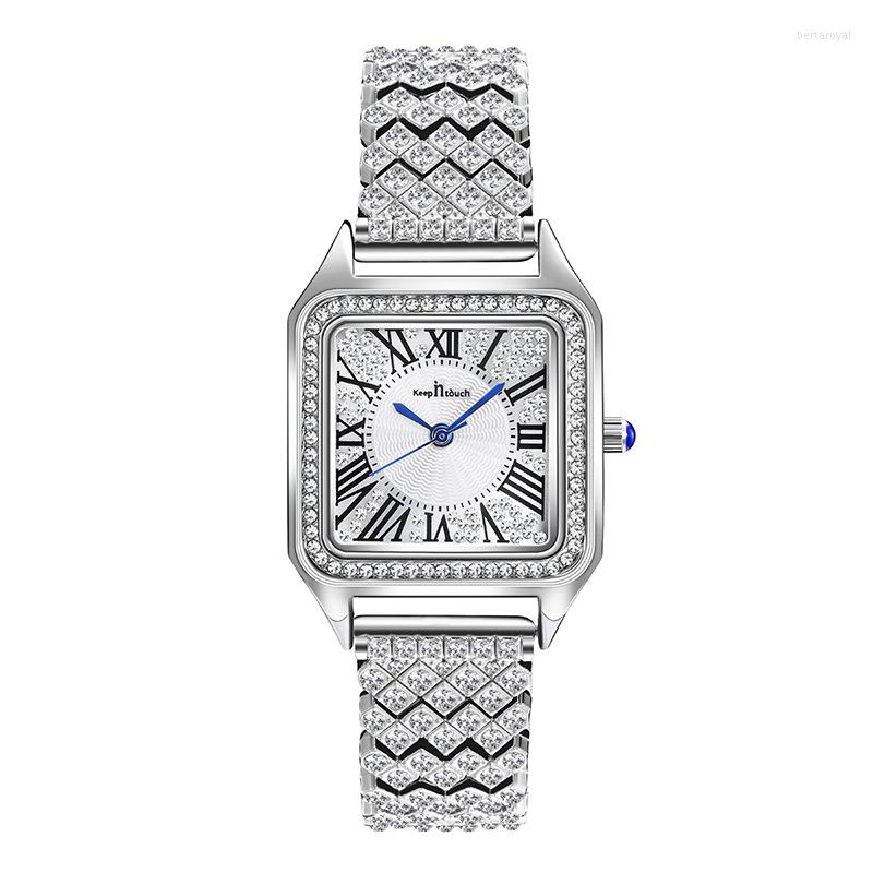 Wristwatches Women Full Diamond Watch Silver Luxury Simple Ladies Dress Bracelet Watches Steel Band Female Waterproof Relogio Curren
Wristwatches Women Full Diamond Watch Silver Luxury Simple Ladies Dress Bracelet Watches Steel Band Female Waterproof Relogio Curren