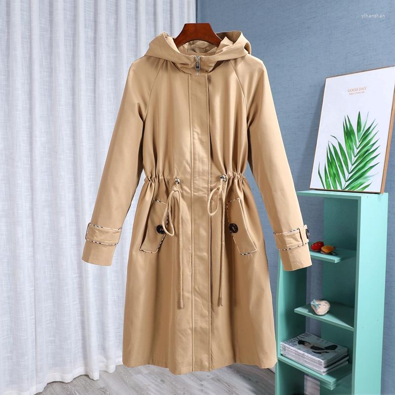 Women' Trench Coats Women' Jacket Waist Zipper Mid-length Windbreaket Female Basic Commuter Solid Color Hooded For Women 2022 Autumn, Khaki
Women' Trench Coats Women' Jacket Waist Zipper Mid-length Windbreaket Female Basic Commuter Solid Color Hooded For Women 2022 Autumn, Khaki