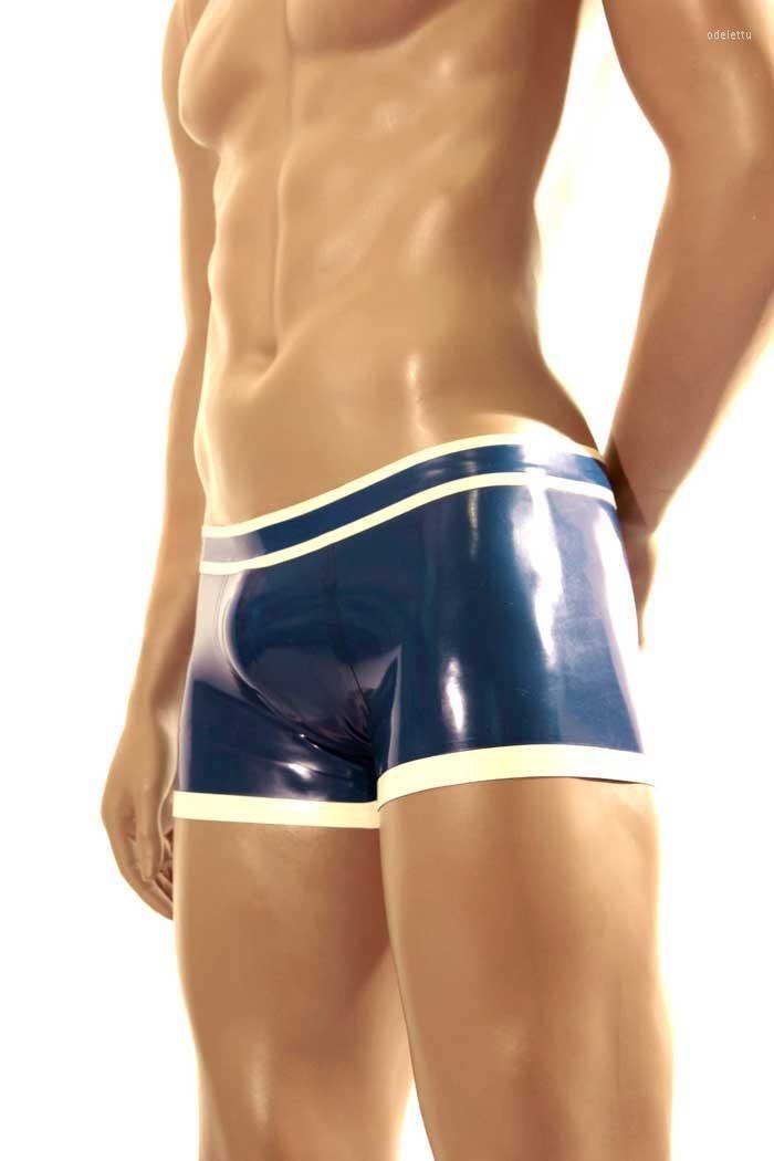 Underpants Sexy Men' Blue Latex Shorts Exotic Pants Rubber Underwear With Trim, Black
Underpants Sexy Men' Blue Latex Shorts Exotic Pants Rubber Underwear With Trim, Black