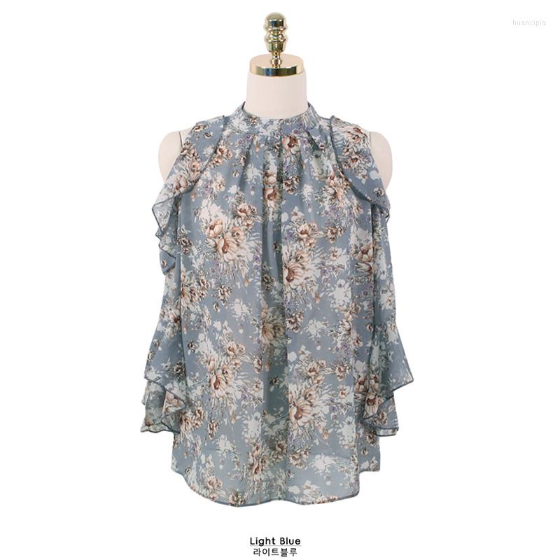 Women' Blouses Girly Feeling Ruffled Off-shoulder Hanging Neck Chiffon Shirt Female Summer Korean Design Niche Half-sleeved Floral Top, Beige
Women' Blouses Girly Feeling Ruffled Off-shoulder Hanging Neck Chiffon Shirt Female Summer Korean Design Niche Half-sleeved Floral Top, Beige