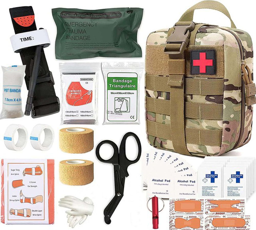 

Outdoor Gadgets Tactics Survival First Aid Kit Camping Equipment Molle Trauma Backpack Emergency Military Tourniquet Bandage 221021