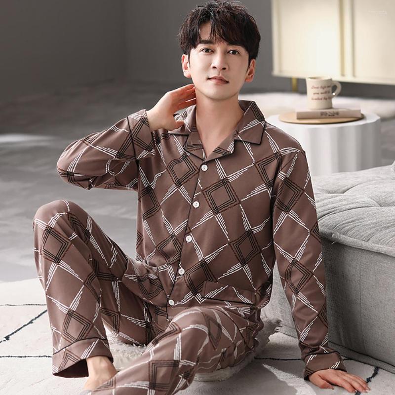 Men's Sleepwear Spring Autumn 4XL Loose Pajamas For Men Trendy Plaid Pyjamas Sets Casual Comfort Sleeping Clothes Male Print
Men's Sleepwear Spring Autumn 4XL Loose Pajamas For Men Trendy Plaid Pyjamas Sets Casual Comfort Sleeping Clothes Male Print
