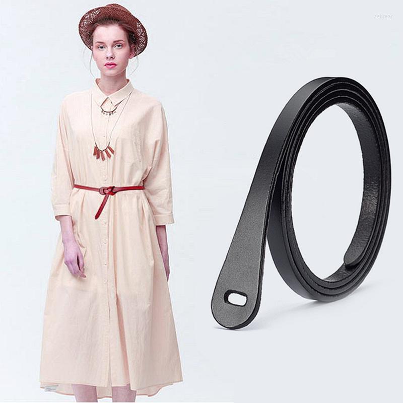 Belts Fashion Women Knotted Thin Belt Vintage Genuine Leather For Dress Strap Female Luxury Wild No Buckle Decorative Girdle Red, White
Belts Fashion Women Knotted Thin Belt Vintage Genuine Leather For Dress Strap Female Luxury Wild No Buckle Decorative Girdle Red, White