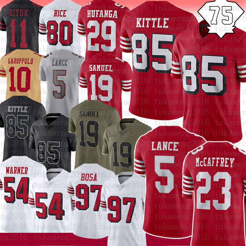 Deebo Samuel 49ers Football Jersey George Kittle Nick Bosa Fred Warner Trey Lance Jimmy Garoppolo Talanoa Hufanga Christian McCaffrey Brandon Aiyuk Robbie Gould, Mens jersey(49)
Deebo Samuel 49ers Football Jersey George Kittle Nick Bosa Fred Warner Trey Lance Jimmy Garoppolo Talanoa Hufanga Christian McCaffrey Brandon Aiyuk Robbie Gould, Mens jersey(49)