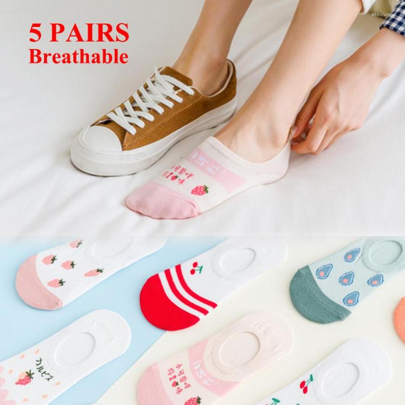 Women Socks 5 Pairs/Set Funny No Show For Cute Kawaii Fruit Letter Pattern Avocado Cherry Non-slip Thin Harajuku Soft Cotton, Five strawberry
Women Socks 5 Pairs/Set Funny No Show For Cute Kawaii Fruit Letter Pattern Avocado Cherry Non-slip Thin Harajuku Soft Cotton, Five strawberry
