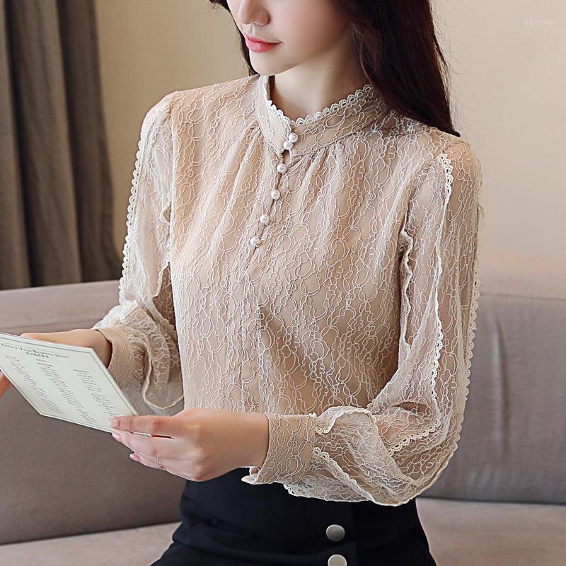 Women' Blouses Autumn Spring Office Lady Woman Black Beige Pearls Button Stand Collar Chiffon Blouse Korean Ruffles Full Sleeve
Women' Blouses Autumn Spring Office Lady Woman Black Beige Pearls Button Stand Collar Chiffon Blouse Korean Ruffles Full Sleeve