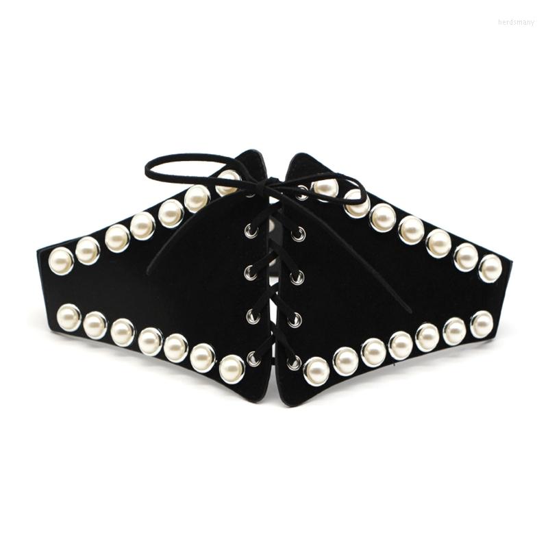 Belts Creative White Collar Waist Belt With Pearl Decor Women Personality Round Elasticity For Drop, Black
Belts Creative White Collar Waist Belt With Pearl Decor Women Personality Round Elasticity For Drop, Black