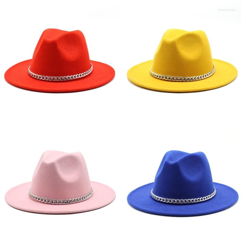 Berets 3pcs Fashion Mens Women Jazz Top Fedora Hat Chain Retro Fedoras Fuax Woolen Wide Brim Felt Cap Hats Panama Caps Autumn Winter, Pink
Berets 3pcs Fashion Mens Women Jazz Top Fedora Hat Chain Retro Fedoras Fuax Woolen Wide Brim Felt Cap Hats Panama Caps Autumn Winter, Pink