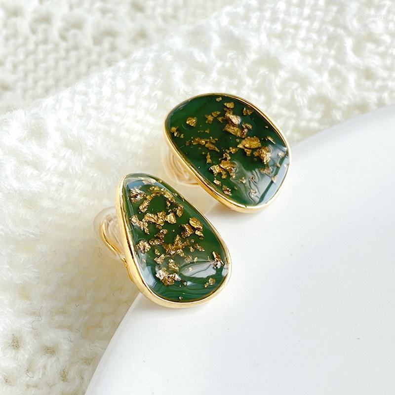 Backs Earrings Dark Green Spotted Ear Clips Morandi Dripping Oil No Pierced Painless Hanging Party Jewelry For Women
Backs Earrings Dark Green Spotted Ear Clips Morandi Dripping Oil No Pierced Painless Hanging Party Jewelry For Women