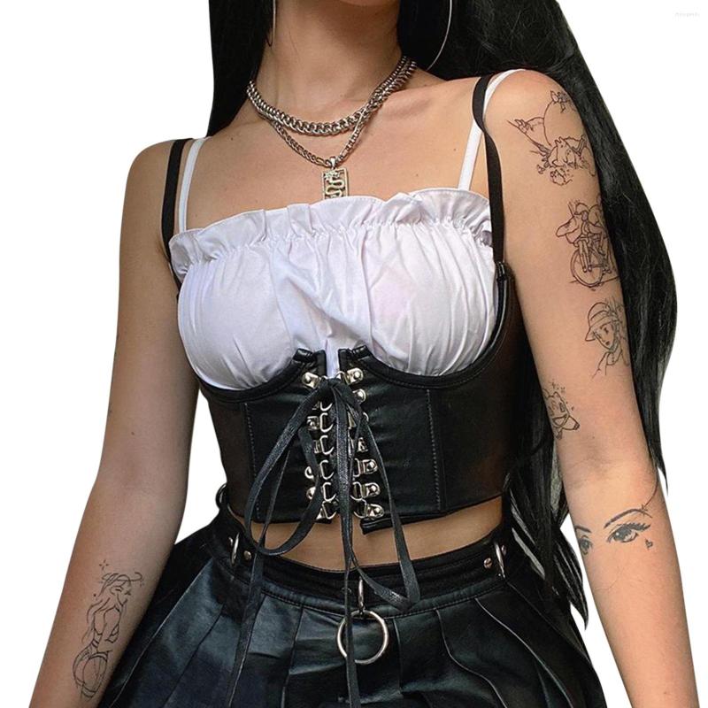Belts Hirigin Fashion Women's Chest Support Vest Metal Buckle Lace Up PU Leather Tight Fitting Camisole Blouse Girdle For Female, Black
Belts Hirigin Fashion Women's Chest Support Vest Metal Buckle Lace Up PU Leather Tight Fitting Camisole Blouse Girdle For Female, Black