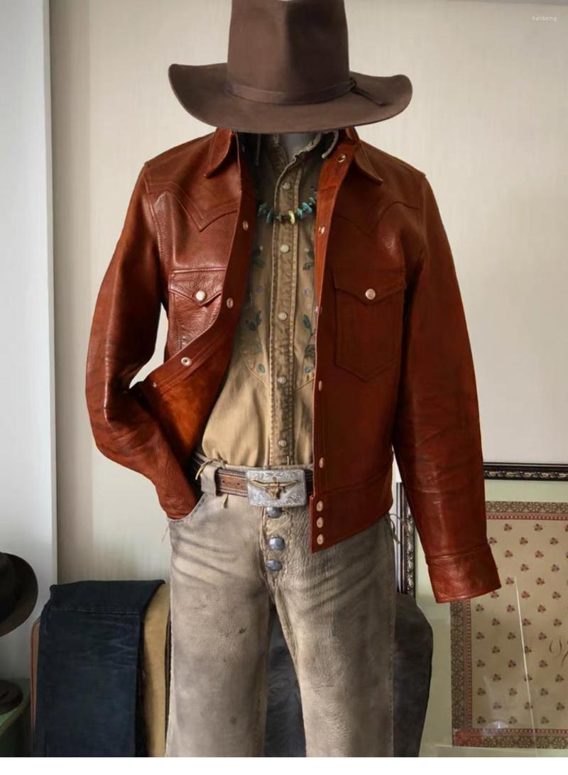 Men's Jackets Tailor Brando Super Top Quality Italian Oil Waxed Leather "Governor" American Vintage Jacket Asian Size Coat, Brown
Men's Jackets Tailor Brando Super Top Quality Italian Oil Waxed Leather "Governor" American Vintage Jacket Asian Size Coat, Brown