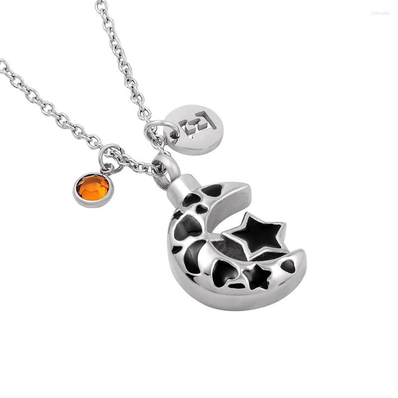 Chains IJMD0025 Half Moon Necklace Stainless Steel Star Designed For Ashes Urn Memorial Souvenir Cremation Pendant Jewelry
Chains IJMD0025 Half Moon Necklace Stainless Steel Star Designed For Ashes Urn Memorial Souvenir Cremation Pendant Jewelry