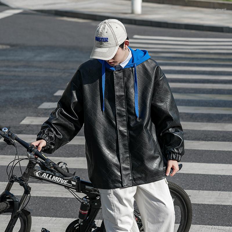 Men's Jackets Oversized PU Leather Jacket For Teenage Fashion Trends Hooded Patchwork Streetwear Mens Loose Fit Solid Coats Autumn, Black
Men's Jackets Oversized PU Leather Jacket For Teenage Fashion Trends Hooded Patchwork Streetwear Mens Loose Fit Solid Coats Autumn, Black