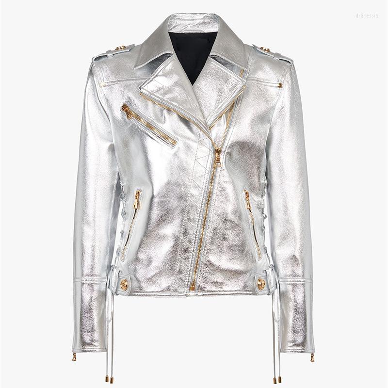 Women' Leather 2022 Euro American Star Drawstring Silver Metal Inclined Zipper Motorcycle Jacket
Women' Leather 2022 Euro American Star Drawstring Silver Metal Inclined Zipper Motorcycle Jacket