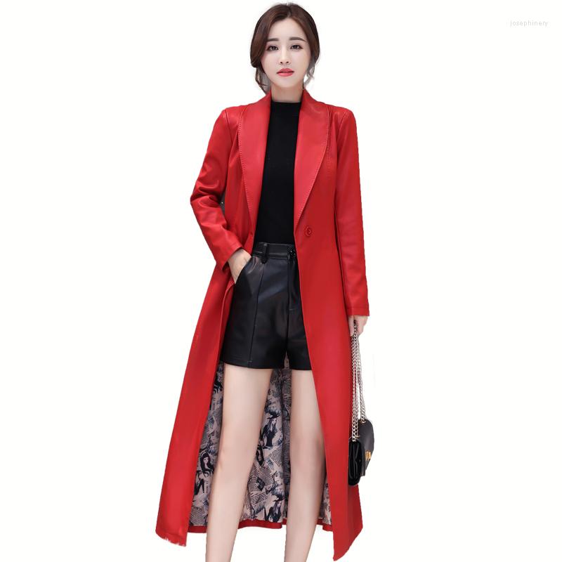 Women's Leather Real Pic Elegant Red Black Soft Matte X Long Style Women Lady Jacket Genuine LeatherTrench
Women's Leather Real Pic Elegant Red Black Soft Matte X Long Style Women Lady Jacket Genuine LeatherTrench
