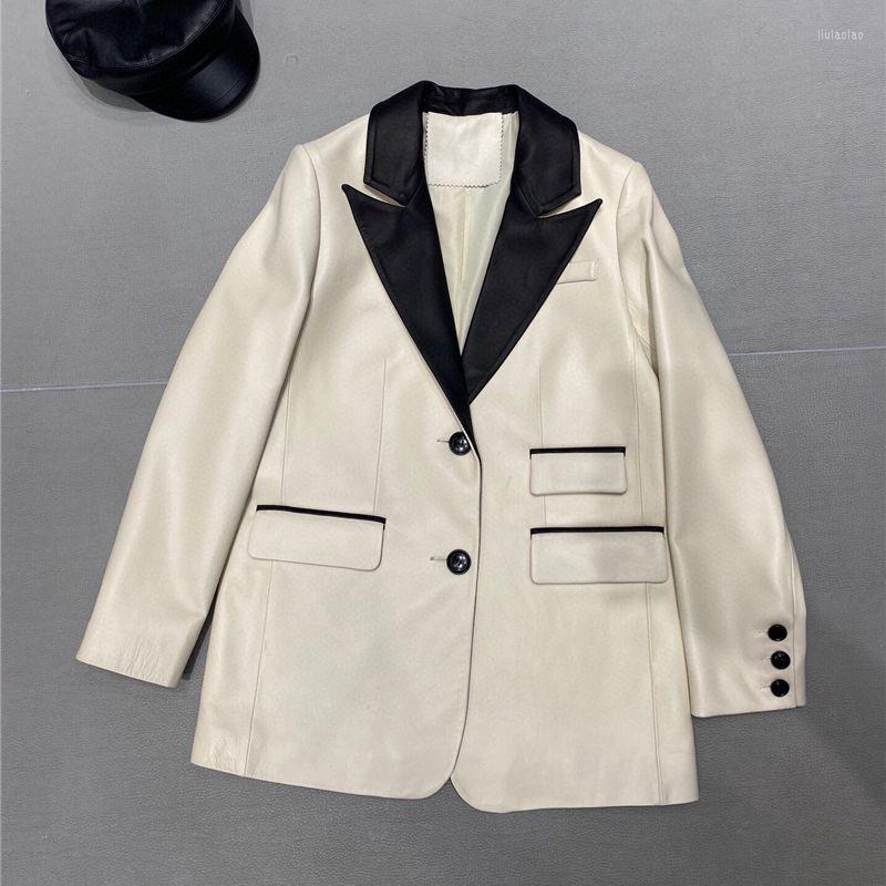 Women's Leather Women Real Sheepskin Black White Jacket Ladies Autumn Winter Casual Genuine Suit Blazer
Women's Leather Women Real Sheepskin Black White Jacket Ladies Autumn Winter Casual Genuine Suit Blazer