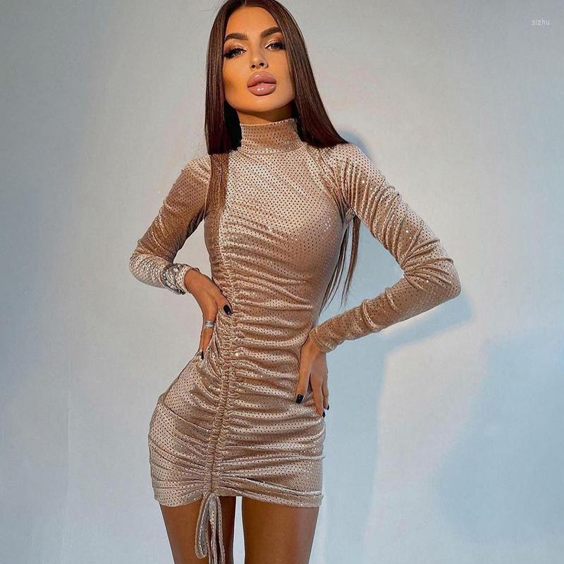 Casual Dresses Bling Glitter Women Long Sleeve High Neck Slit Mini Dress Shoulder Pad Bodycon Sexy Party Elegant 2022 Evening Club Wear
Casual Dresses Bling Glitter Women Long Sleeve High Neck Slit Mini Dress Shoulder Pad Bodycon Sexy Party Elegant 2022 Evening Club Wear