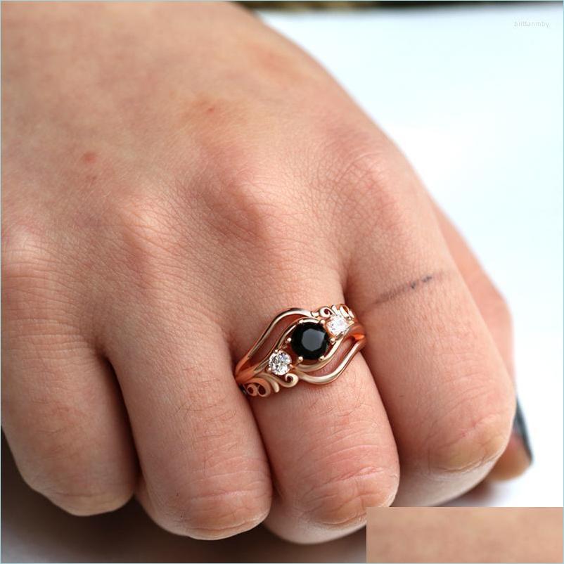 Wedding Rings Wedding Rings Witch Ring Unique Black Stone Prong Setting Twist Band Design Rose Gold Color Women Engagement Finger Wh Dhkcx
Wedding Rings Wedding Rings Witch Ring Unique Black Stone Prong Setting Twist Band Design Rose Gold Color Women Engagement Finger Wh Dhkcx