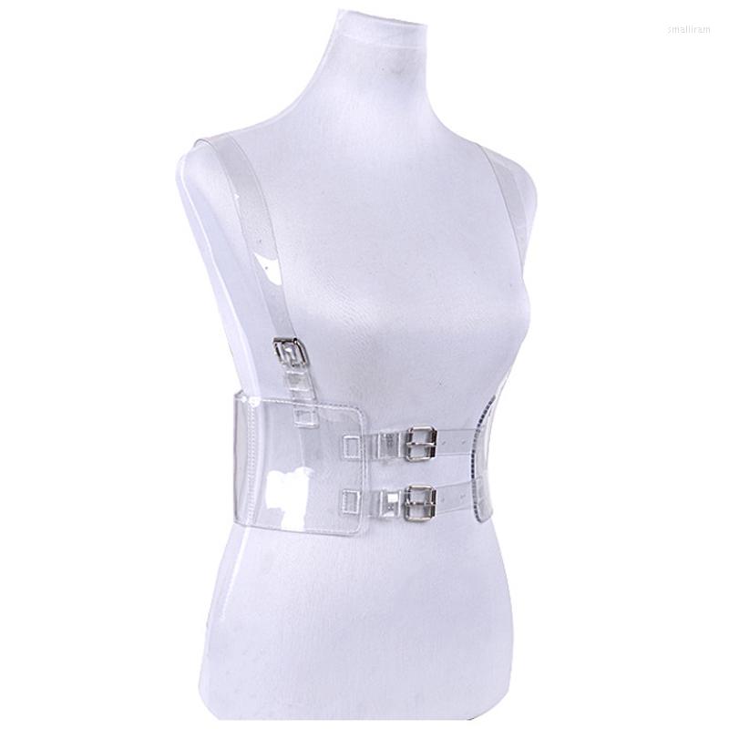 Belts Punk Harajuku Women PVC Transparent Adjustable Waist Tank Tops Streetwear Harness Straps Suspenders, Black 
Belts Punk Harajuku Women PVC Transparent Adjustable Waist Tank Tops Streetwear Harness Straps Suspenders, Black