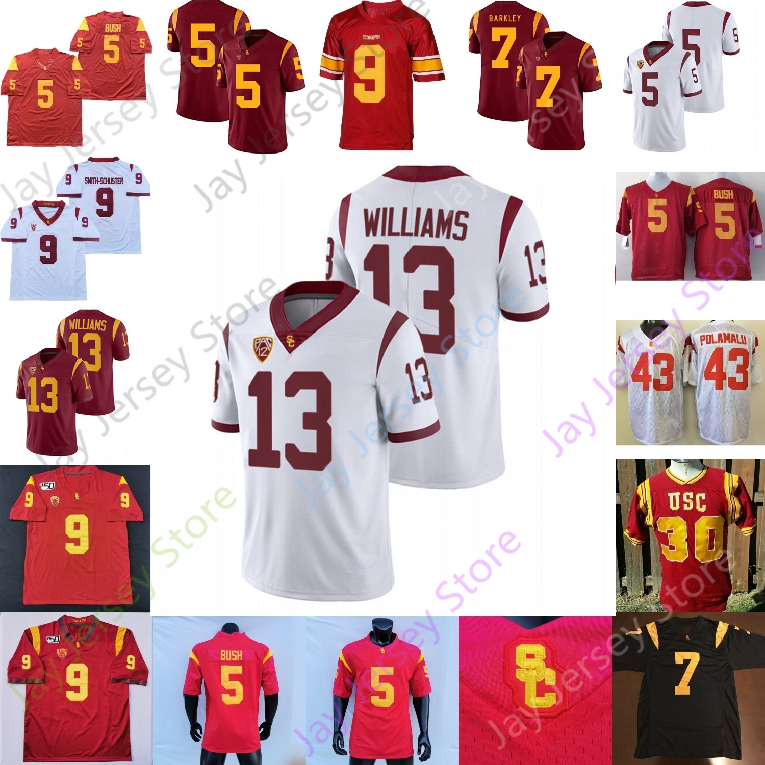 USC Trojans Southern California Football Jersey NCAA College Reggie Bush Troy Polamalu Caleb Williams Addison Travis Dye Jones Tuipulotu Gentry Lee Bullock Brown, White i
USC Trojans Southern California Football Jersey NCAA College Reggie Bush Troy Polamalu Caleb Williams Addison Travis Dye Jones Tuipulotu Gentry Lee Bullock Brown, White i