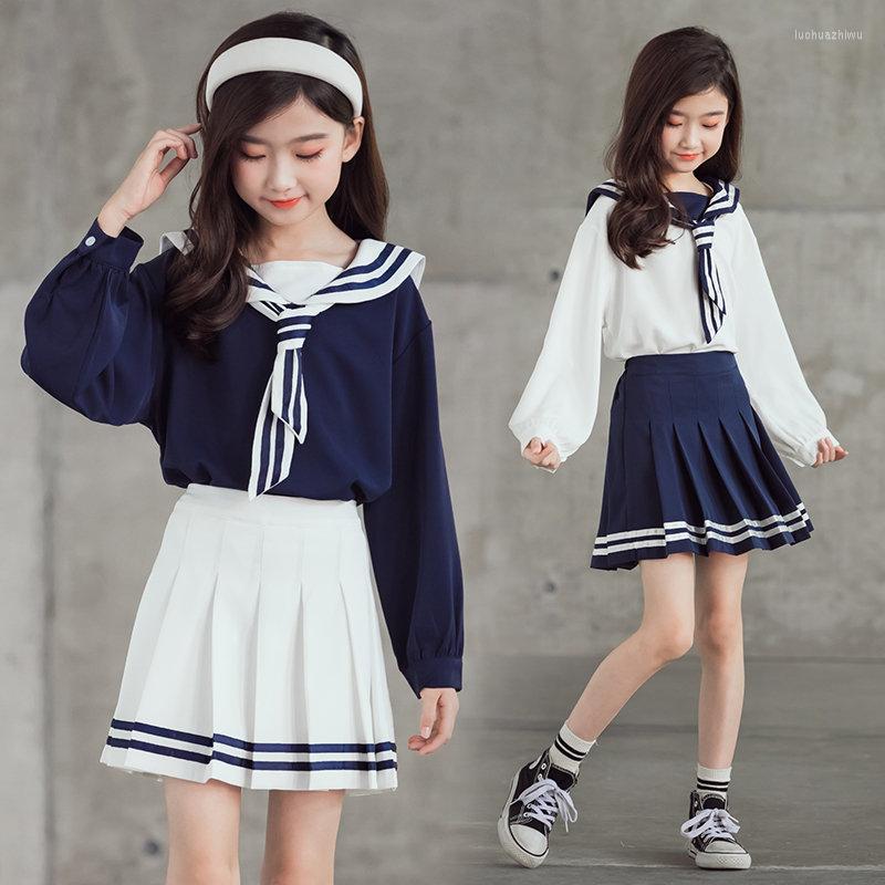 Clothing Sets Girls Striped School Uniform Suit Set 2022 Children Spring Autumn College Shirt Pleated Skirts Outfits Big Kids Fashion, White
Clothing Sets Girls Striped School Uniform Suit Set 2022 Children Spring Autumn College Shirt Pleated Skirts Outfits Big Kids Fashion, White