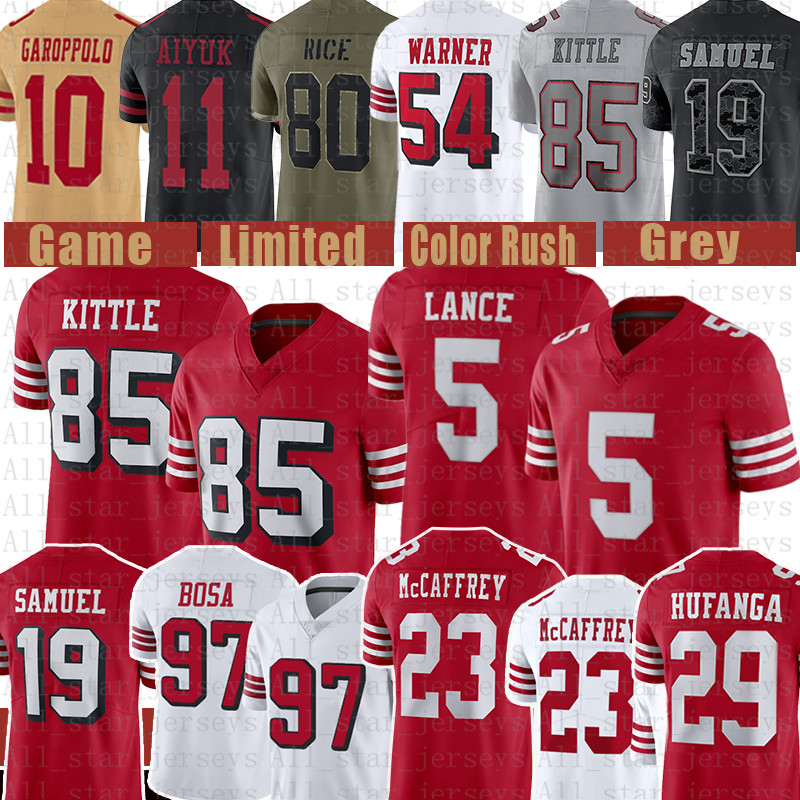 Nick Bosa Fred Warner Football Jersey George Kittle Trey Lance Deebo Samuel San Francisco 49ers Talanoa Hufanga Christian McCaffrey Brandon Aiyuk Kyle Juszczyk, Black
Nick Bosa Fred Warner Football Jersey George Kittle Trey Lance Deebo Samuel San Francisco 49ers Talanoa Hufanga Christian McCaffrey Brandon Aiyuk Kyle Juszczyk, Black