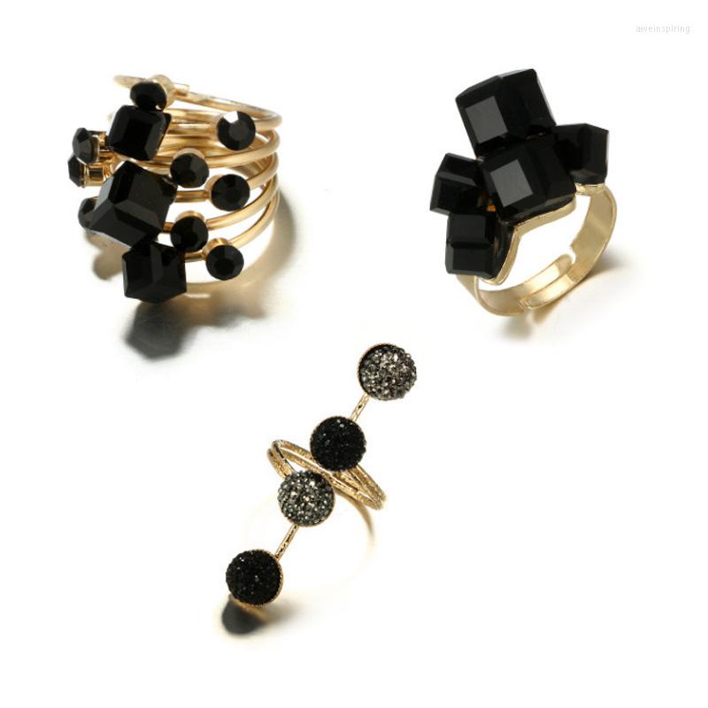 Wedding Rings HI MAN Noble Elegant Three-Dimensional Geometric Black Zircon Adjustable Ring Women Fashion Party Jewelry
Wedding Rings HI MAN Noble Elegant Three-Dimensional Geometric Black Zircon Adjustable Ring Women Fashion Party Jewelry
