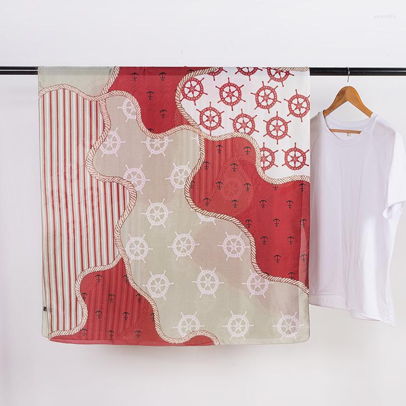 Scarves 180 90cm TOP Silk Ship Anchor Luxurious Women Foulard Square Hijab Scarf Ladies Shawl Wrap Muffler Pareo Female
Scarves 180 90cm TOP Silk Ship Anchor Luxurious Women Foulard Square Hijab Scarf Ladies Shawl Wrap Muffler Pareo Female