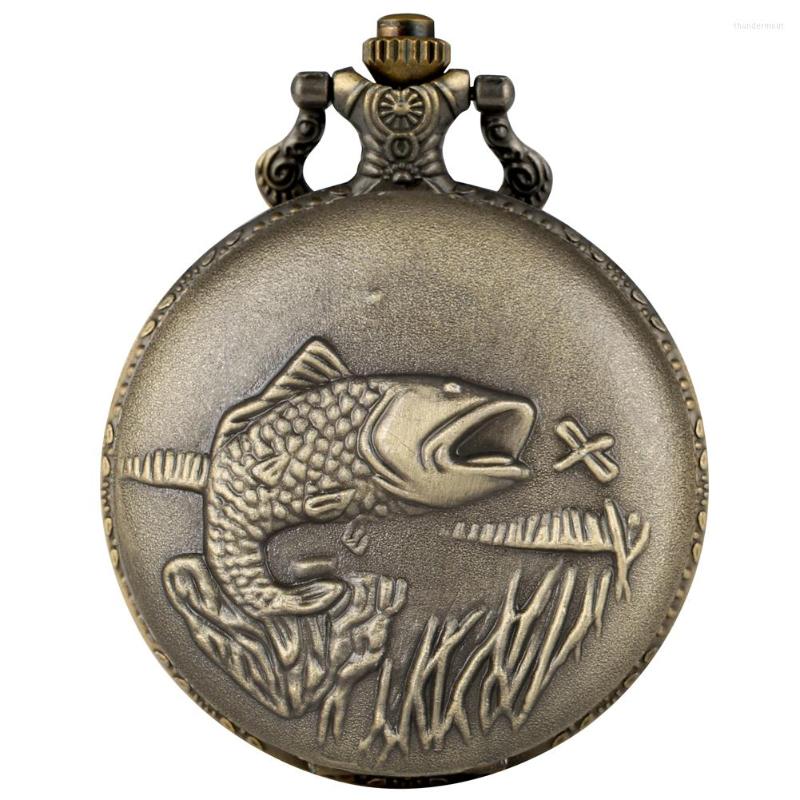 Pocket Watches Bronze Big Fishing Theme Quartz Watch With Fishtail Pendant Necklace Fob Chain Clock Men Women Gifts Reloj
Pocket Watches Bronze Big Fishing Theme Quartz Watch With Fishtail Pendant Necklace Fob Chain Clock Men Women Gifts Reloj
