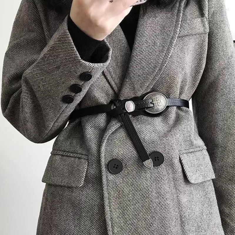 Belts Fashion Women Vintage Imitation Silver Buckle Waistband Genuine Leather Thin Ladies Cummerbund All-Match Coat Belt, Black
Belts Fashion Women Vintage Imitation Silver Buckle Waistband Genuine Leather Thin Ladies Cummerbund All-Match Coat Belt, Black