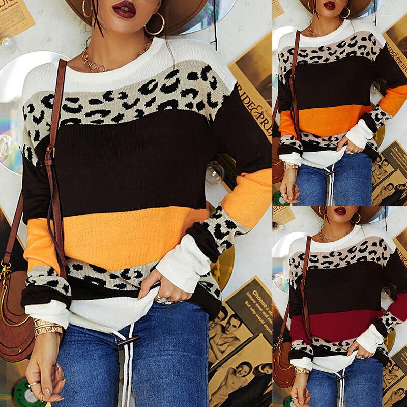 Women' Sweaters Women Leopard Patchwork Autumn Winter Long Sleeve Loose Knitted Tops KXFS-Y1006, Orange
Women' Sweaters Women Leopard Patchwork Autumn Winter Long Sleeve Loose Knitted Tops KXFS-Y1006, Orange