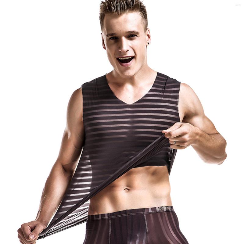 Men's Tank Tops Men Summer Breathable Ice Silk T Shirt Soft Sleeveless Cultivate Fitness Movement V Neck Elegant Blouse, Brown
Men's Tank Tops Men Summer Breathable Ice Silk T Shirt Soft Sleeveless Cultivate Fitness Movement V Neck Elegant Blouse, Brown